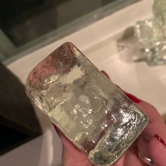 Vintage glass set Wiesenthal Hutte Germany angel candlesticks. - Picture 6 of 12